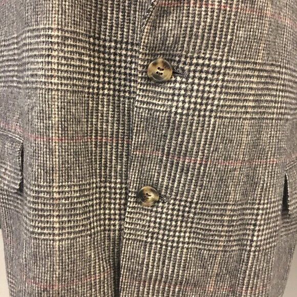 BROOKS BROTHERS Camel Hair Glen Plaid 2 Button Blazer Jacket Men's 44 Regular - Picture 6 of 11